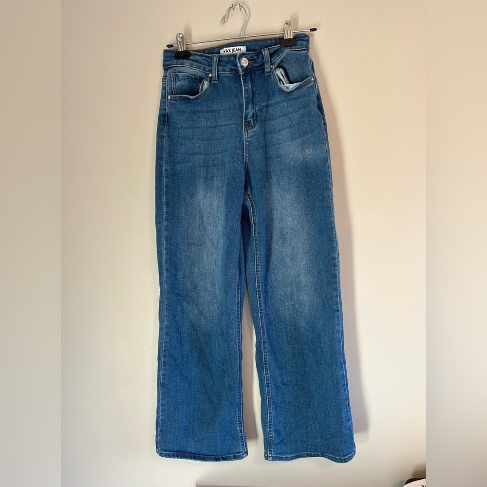 (3/$20) Wax jeans 5 medium wash wide leg jeans